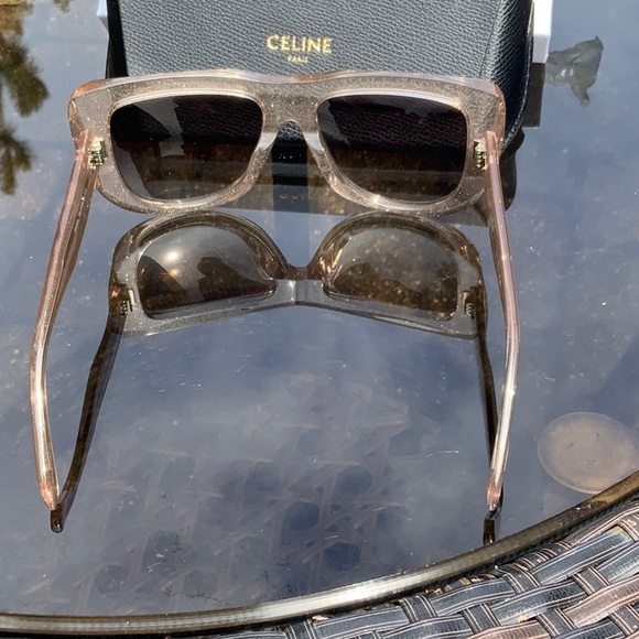 CELINE GLITTER FRAME NUETRAL SUNGLASSES, CASE, CLEANING CLOTH & CARE BOOKLET NWT - Picture 5 of 12